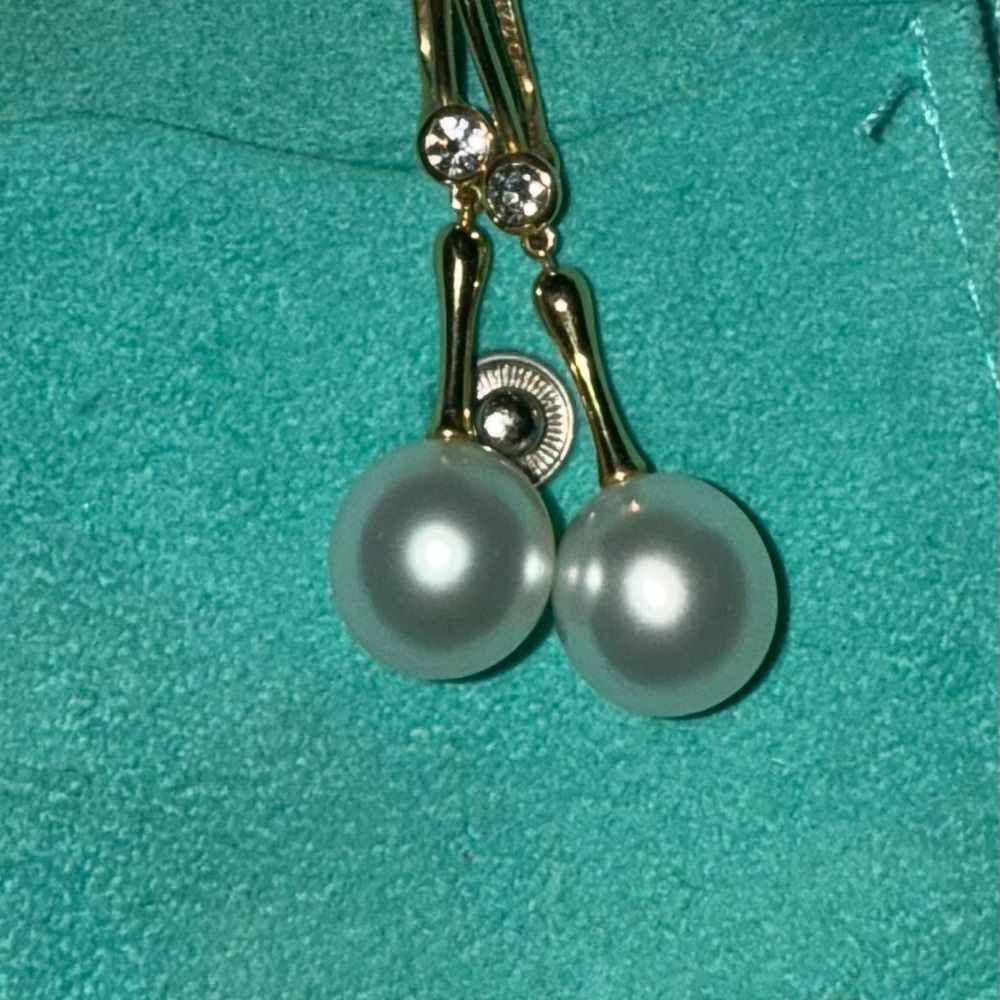 Tiffany & Co. Gold and Silver Pearl Earrings